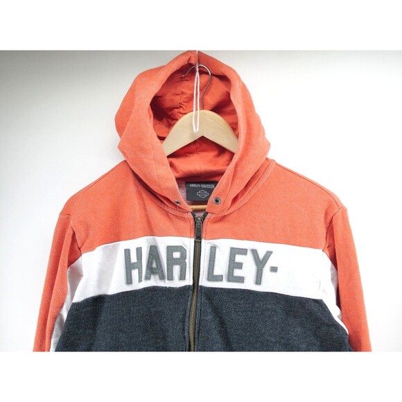 Harley-Davidson Men's Traditional Zip-Up Hoodie, Orange - 96498-22VM Medium - Picture 2 of 9